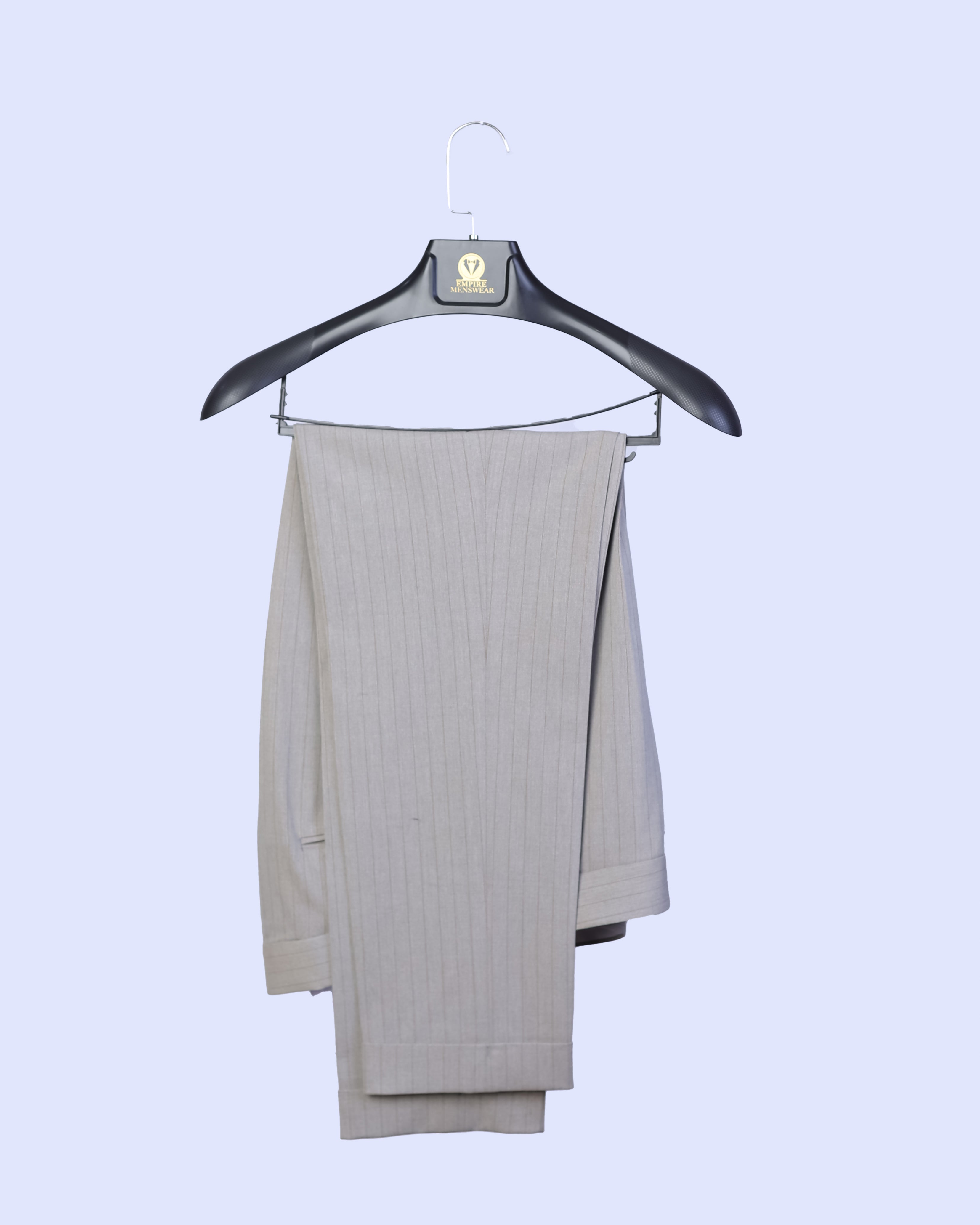 Ash Beige Pinstripes Double Breasted