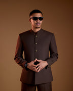 Nehru Suit Dark Brown