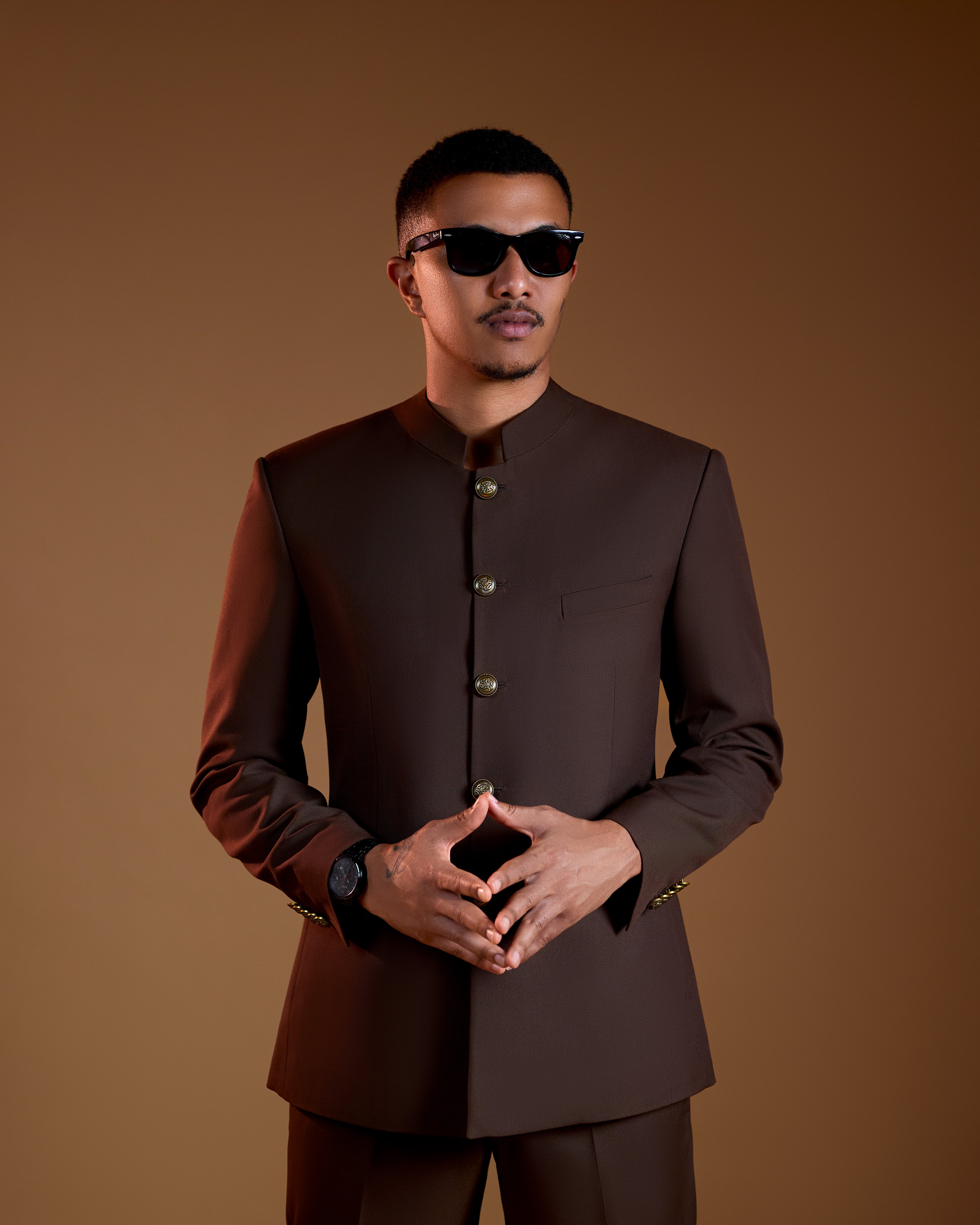 Nehru Suit Dark Brown