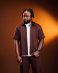 Empire Menswear Brown Casual Set