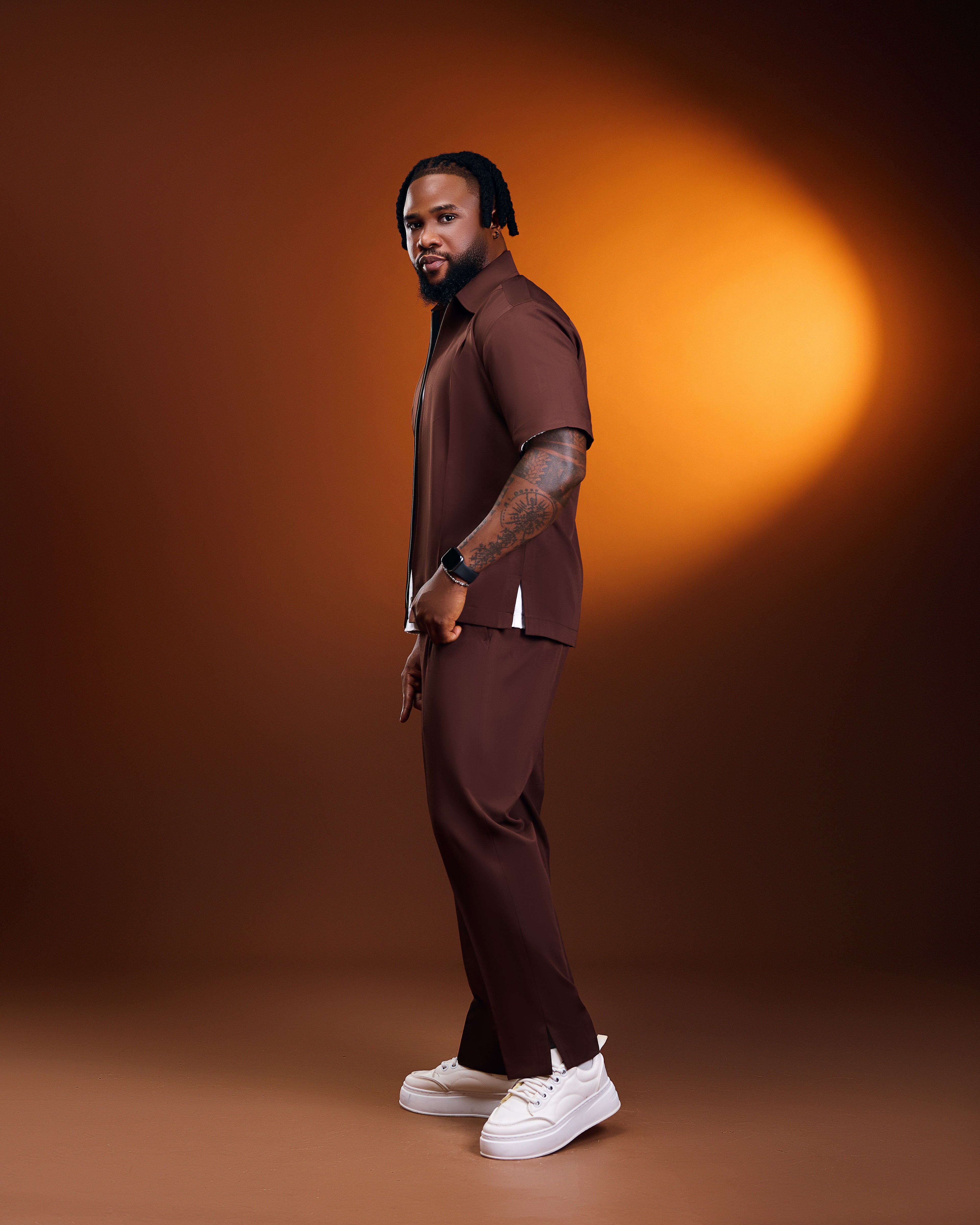 Empire Menswear Brown Casual Set
