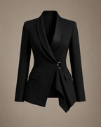 Asymmetric Power Suit Set – Black