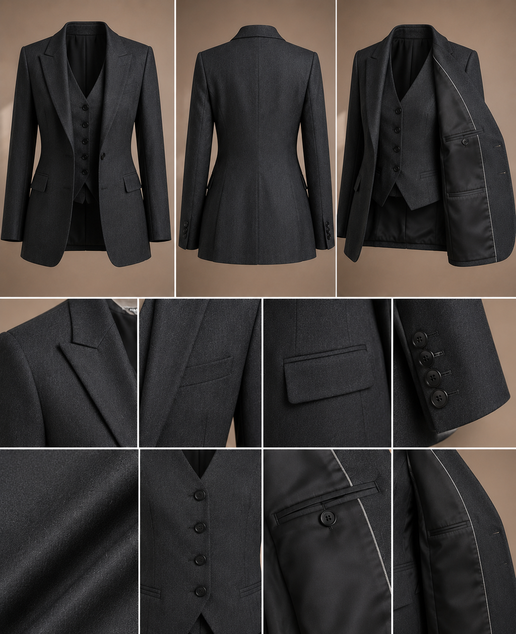 Royale Executive Longline Blazer – Charcoal Grey