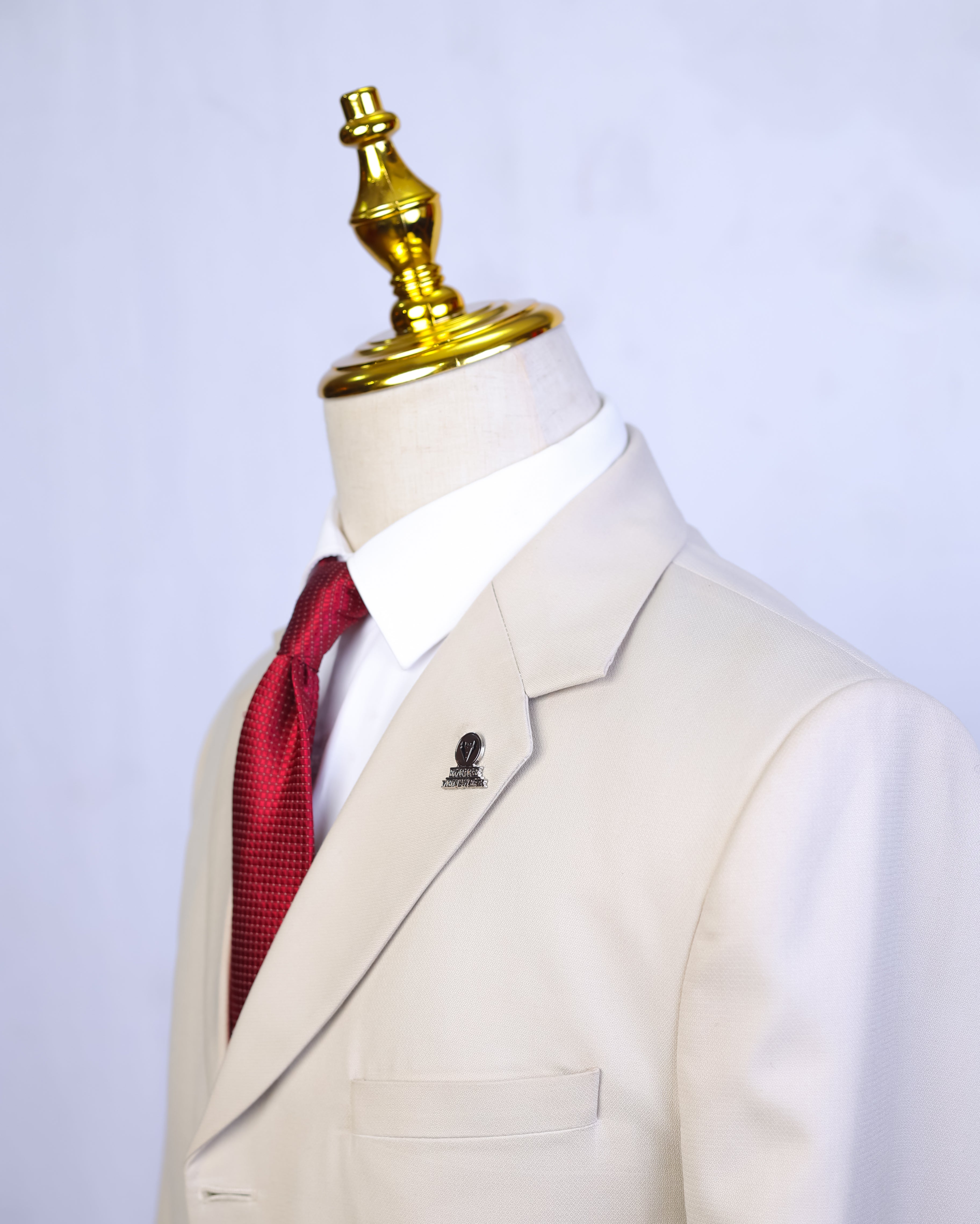 Off-white Cream Stone Single Breasted