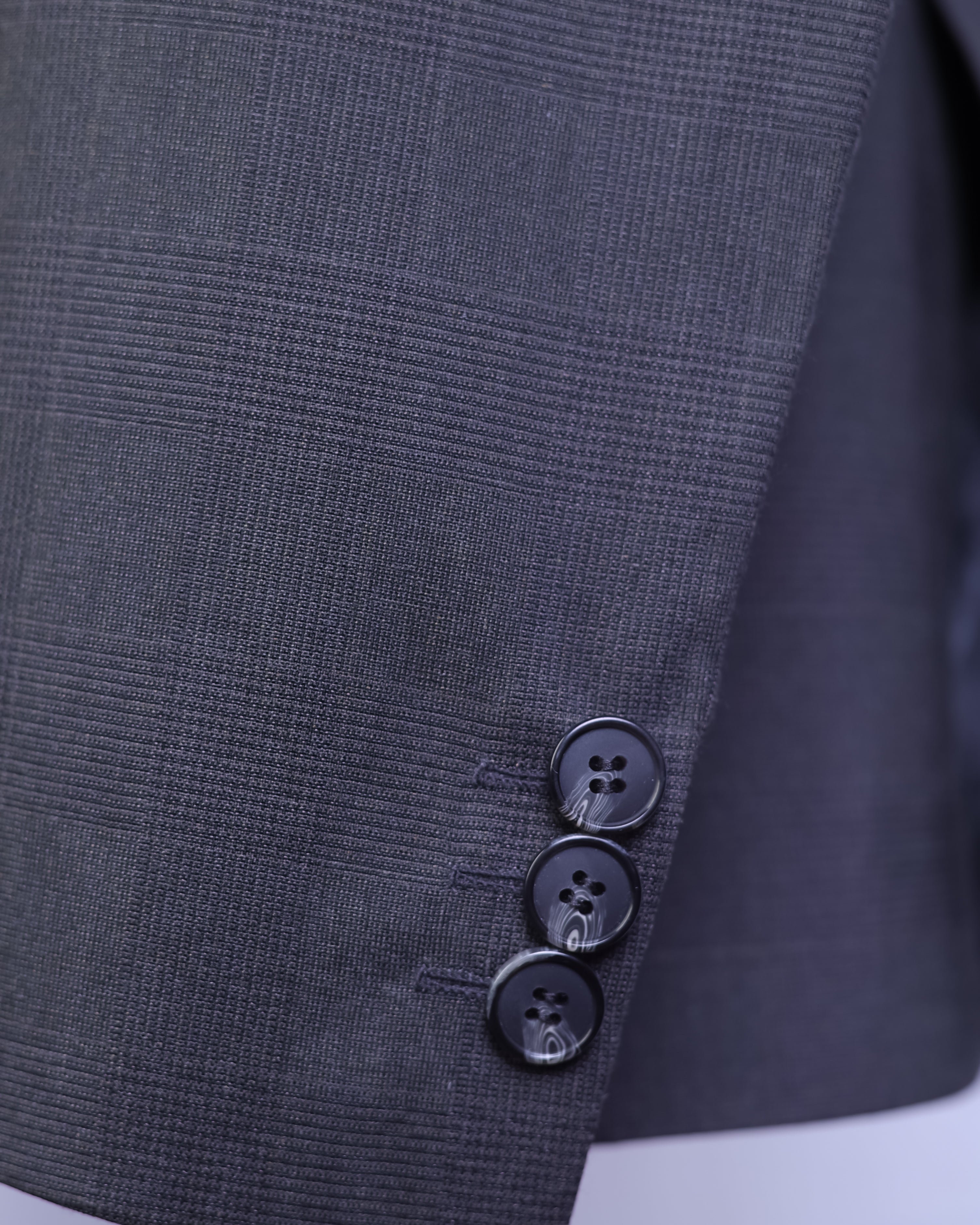 Safari Jacket Deep Windowpane Grey