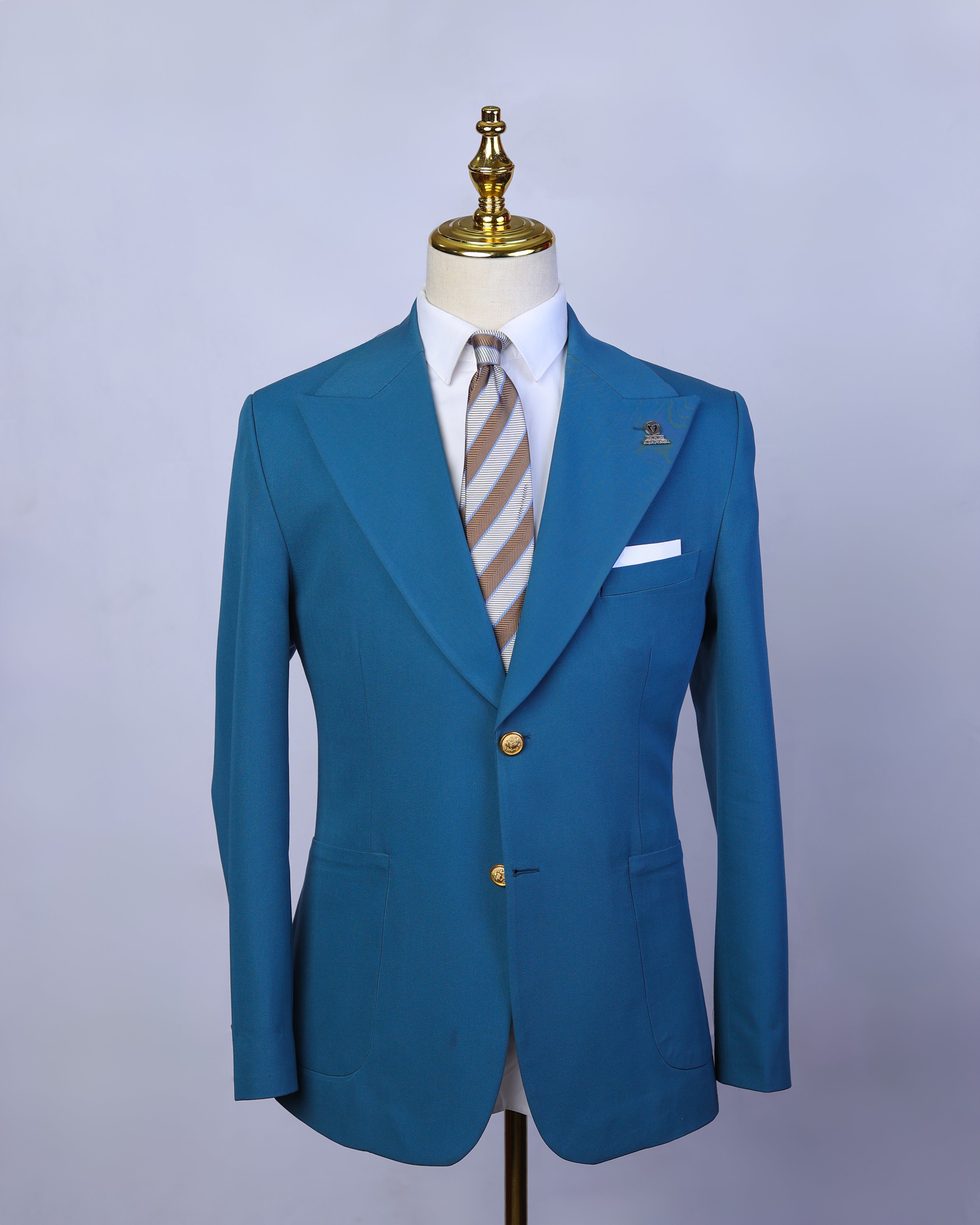 Teal Blue Single Breasted